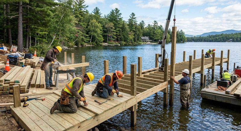 Wood Dock Installation in Olathe, KS